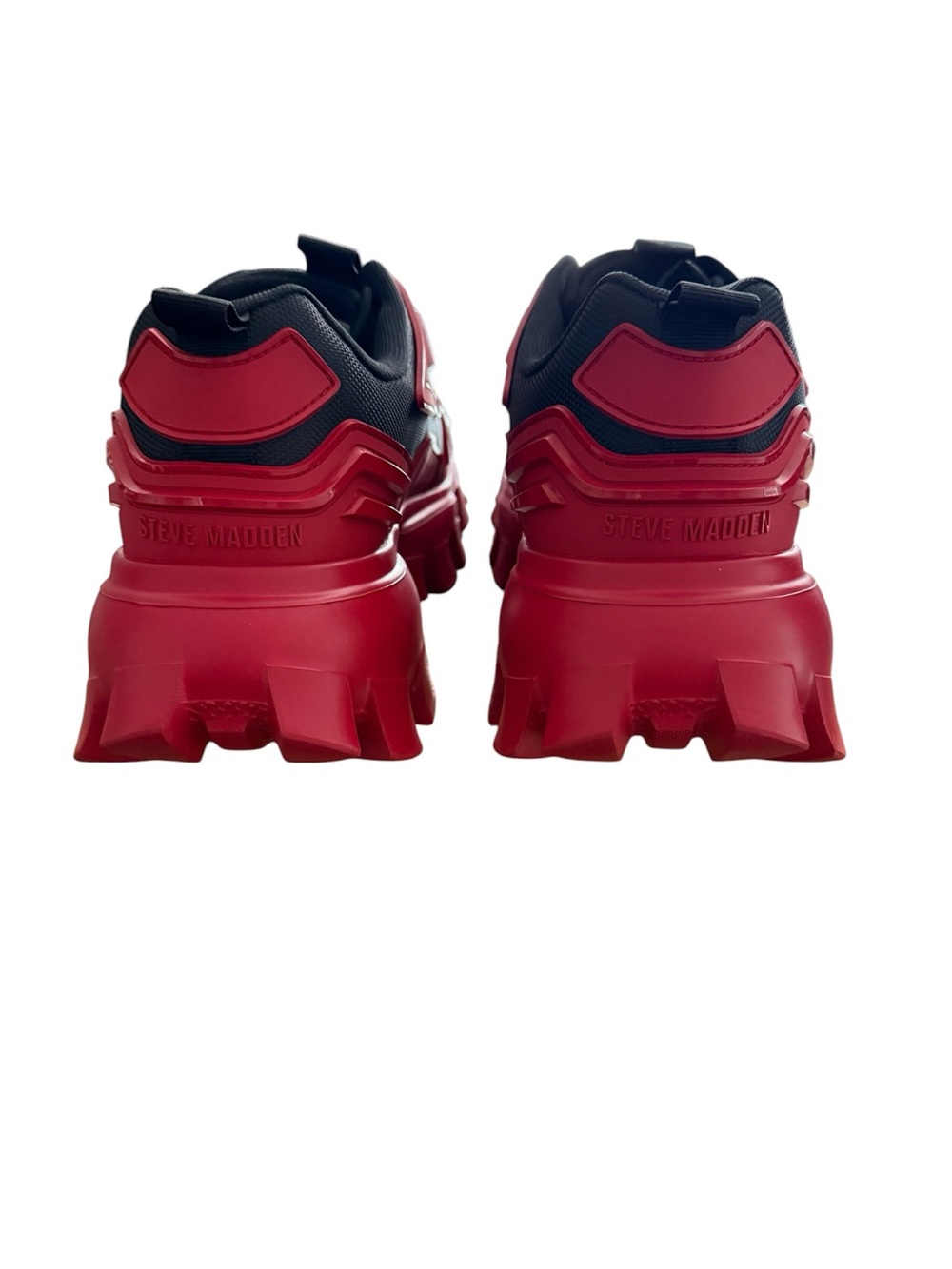 Steve Madden Men Ponce Red Black Chunky Sole Sneaker 10.5 NIB - Picture 6 of 12